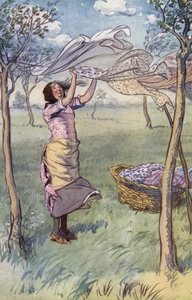 Ilustración para Las alegres comadres de Windsor de Hugh Thomson